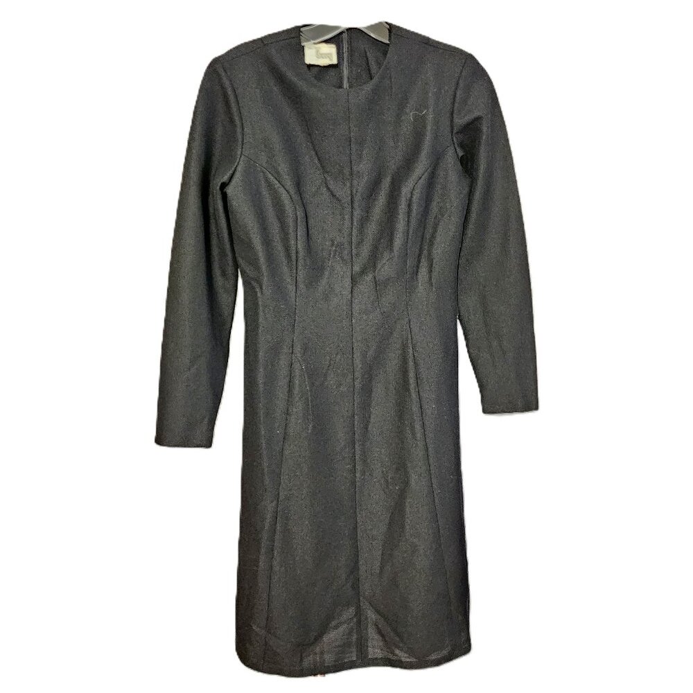 Vintage Puritan...Forever Young  Black Crew Neck Dress Metal Back Zip